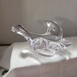 Beautiful Art Glass Flying Dove Candy Dish or Battery Operated Tea Light Holder
